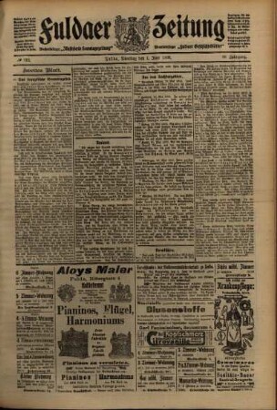 Zweite Ausgabe vom Dienstag, den 01. Juni 1909.