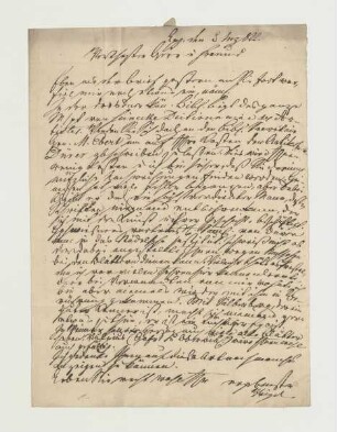 Brief von Johann August Gottlob Weigel an Joseph Heller