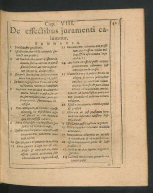 Cap. VIII. De effectibus iuramenti calumniae.