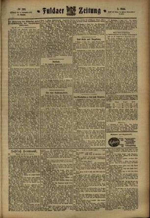 Zweite Ausgabe vom Mittwoch, den 06. September 1911.