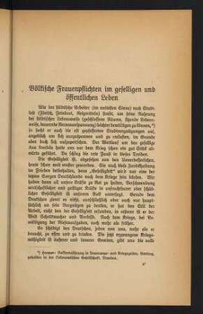 51-78, Völkische Frauenpflichten im geselligen und öffentlichen Leben
