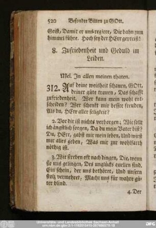 8. Zufriedenheit und Geduld im Leiden.
