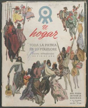[Portada del número extraordinario "Toda la patria en su folklore" ilustró de Rodolfo Claro]