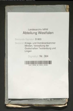 Die vom Kolonen Berlemann anzulegende Bockmühle zu Ladbergen