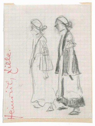 Studie stehende Frau