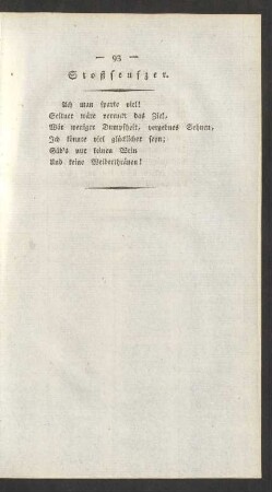 Stoßseufzer.