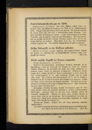 Heftige Teilangriffe an der Westfront gescheitert.