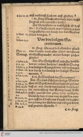 Von den heiligen Sacramenten
