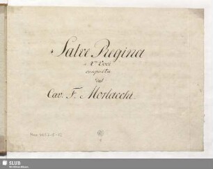 Salve regina - Mus.4657-E-12 : Coro, strings, org; G