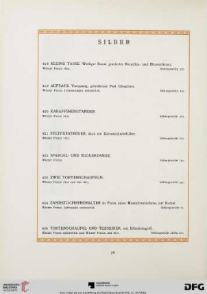 Silber (Nr.418-442)