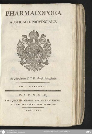 Pharmacopoea Austriaco-provincialis