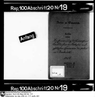 Ernennung von Scheles zum Gouverneur du palais