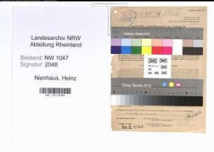 Entnazifizierung Heinz Nienhaus , geb. 27.12.1906 (Wirt)