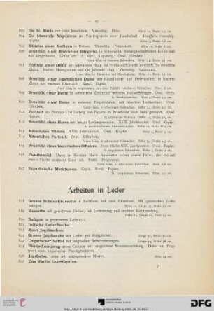 Arbeiten in Leder (Nr. 818-827)