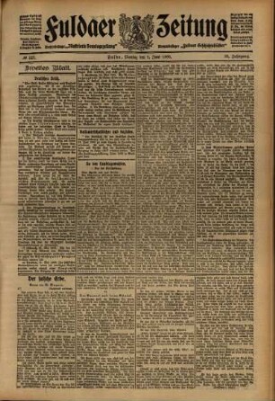 Zweite Ausgabe vom Montag, den 01. Juni 1908.
