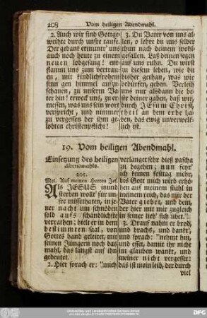19. Vom heiligen Abendmahl.