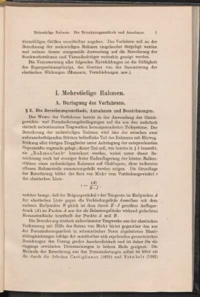 A. Darlegung des Verfahrens.