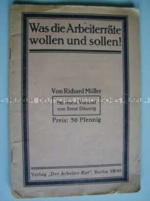 Zeitgenössische Abhandlung über die Rolle und Funktion der Arbeiterräte