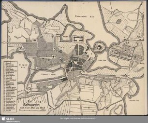 Schwerin nach einem Plan von 1843