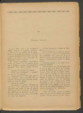 IV - Escena teatral