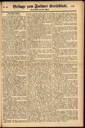 Zweite Ausgabe vom Samstag, den 24. April 1897.