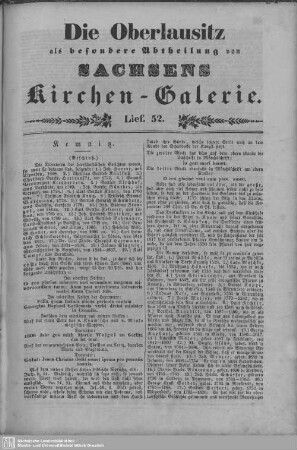 Kemnitz (Beschluß), Schmölln, Gaußig : 52. Lieferung