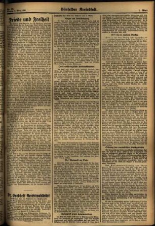 Zweite Ausgabe vom Montag, den 09. März 1936.