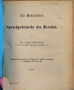 Bericht über das Altstädtische Gymnasium zu Königsberg i. Pr : von Ostern ... bis Ostern ... 1875/76