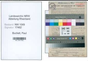 Entnazifizierung Paul Buchelt , geb. 24.06.1898 (Musiker)