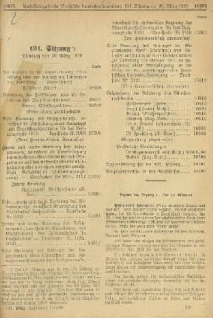 131. Sitzung. Dienstag den 30. März 1920