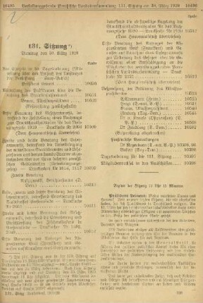 131. Sitzung. Dienstag den 30. März 1920