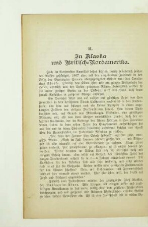 II. In Alaska und Britisch-Nordamerika