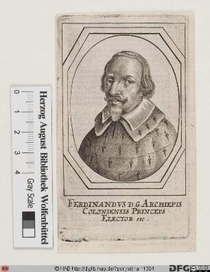 Bildnis Ferdinand (von Bayern), 1612-50 Kurfürst u. Erzbischof von Köln