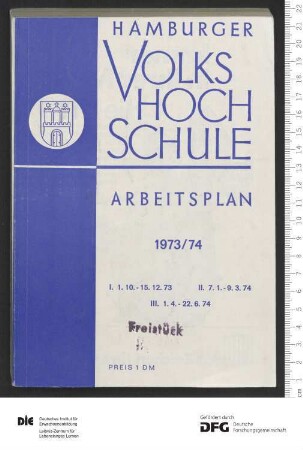 Programm Jahr 1973/1974