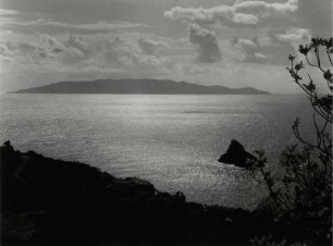 Blick vom Monte Argentario zur Isola del Giglio