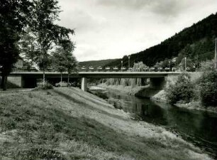 Straßenbrücke und Fußgängerbrücke über die Nagold, 1958