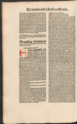 Sequuntur sermones pro communi de uno vel pluribus sanctis inter Pasca et Pentecosten occurrentibus
