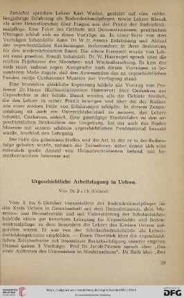 Neue Folge 2: Urgeschichtliche Arbeitstagung in Uelzen