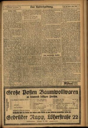 Zweite Ausgabe vom Donnerstag, den 04. Dezember 1924.