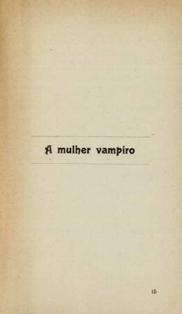 A mulher vampiro