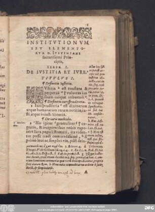 De Iustitia Et Iure. Titulus I.