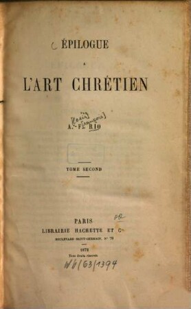 Épilogue à l'art chrétien, 2