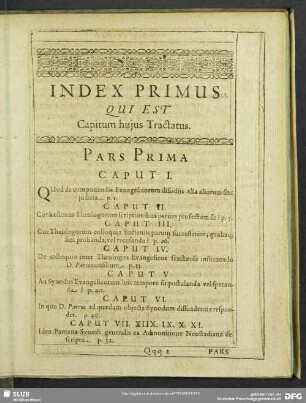 Index Primus Qui Est Capitum huius Tractatus