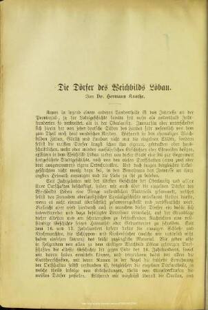 Die Dörfer des Weichbilds Löbau