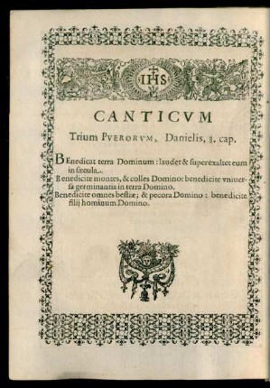 Canticum Trium Puerorum, Danielis, 3. cap.
