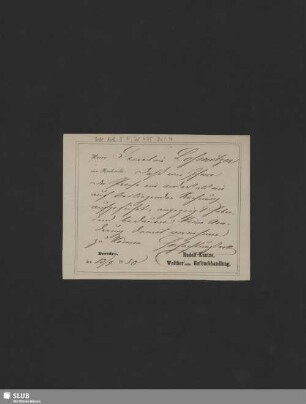 Beil.4: Nachricht und Rechnung der Walther'schen Hofbuchhandlung über die Anzeige der Preise, 13.04.1850