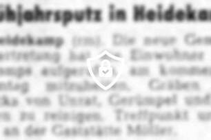 Frühjahrsputz in Heidekamp