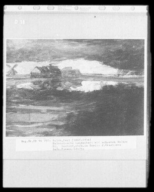 Holsteinische Landschaft mit schweren Wolken