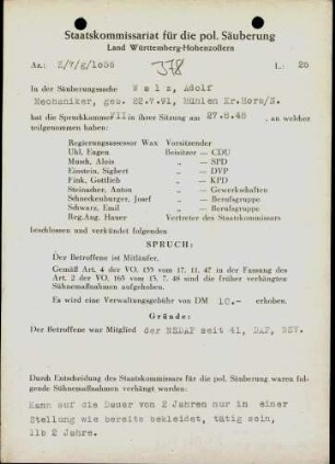 Walz, Adolf