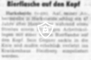 Bierflasche auf [Name maskiert]